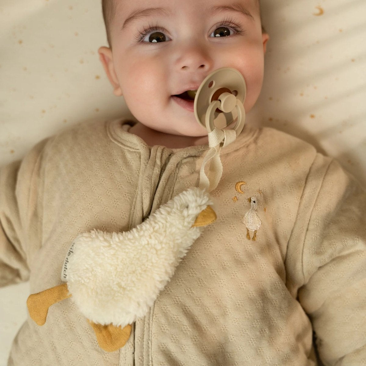 LITTLE DUTCH Speendoekje Goose - wit - Little Goose