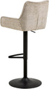 EDDIE Barstoel - beige juto 4/ steel matt black