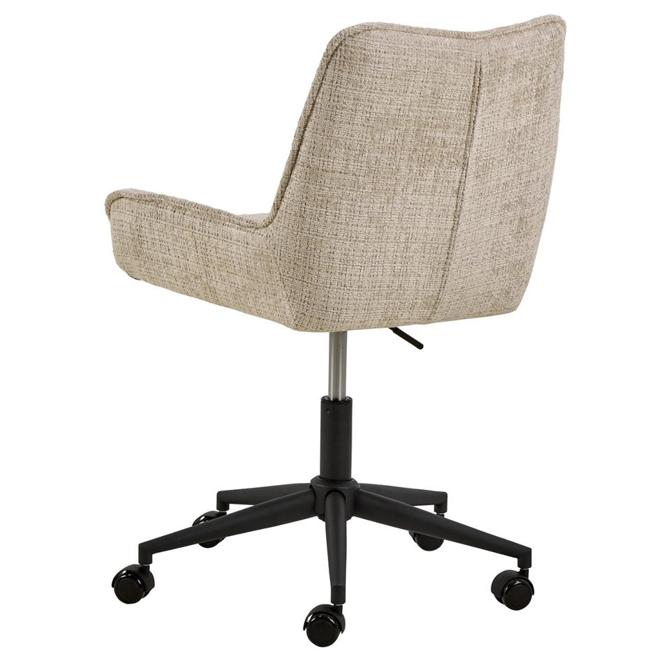 EDDIE Bureaustoel op wielen - beige juto 4/ steel matt black