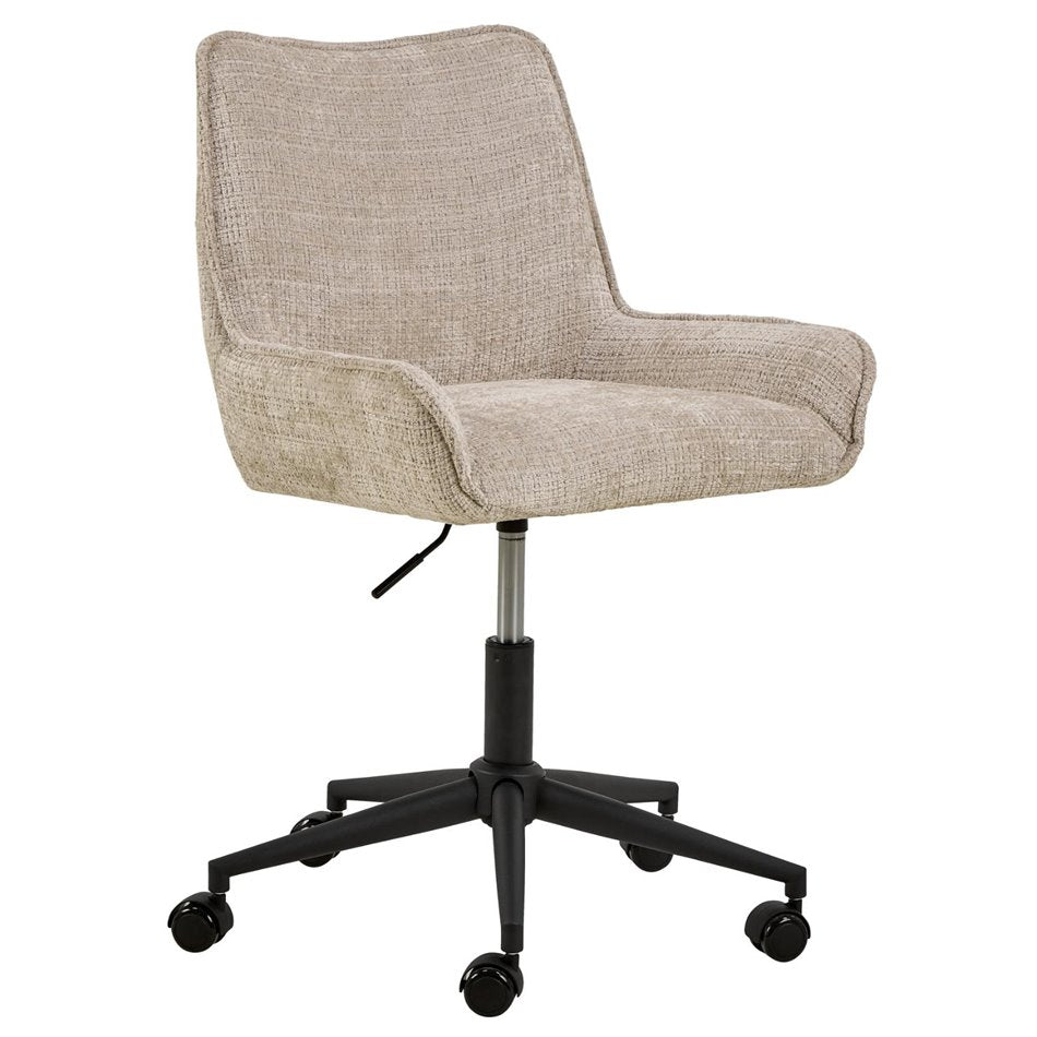 EDDIE Bureaustoel op wielen - beige juto 4/ steel matt black