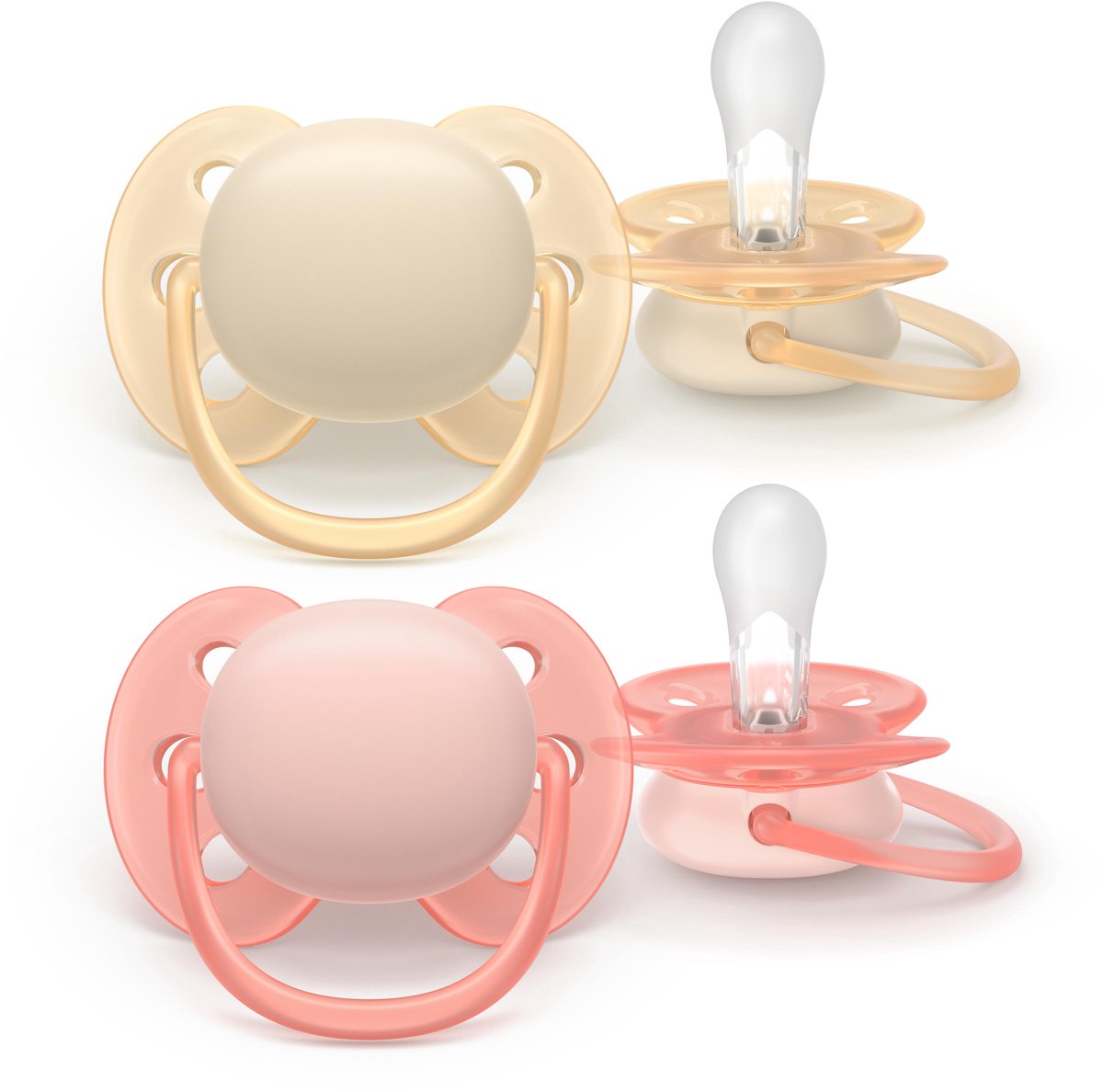 AVENT Fopspeen +0m soft roze/beige