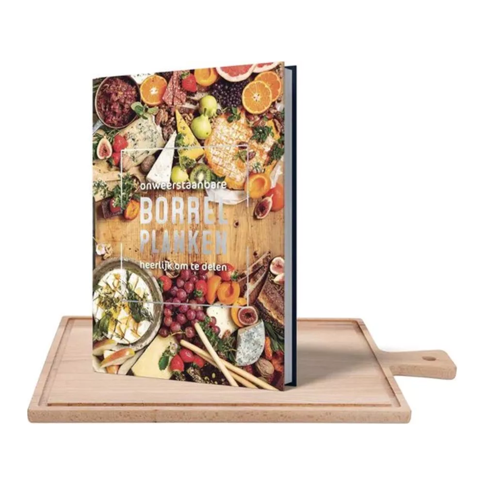 PUUR HOUT Set steakplank PH1742 met boek Borrelplanken