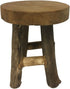 Deco kruk teak - 15x17cm - naturel