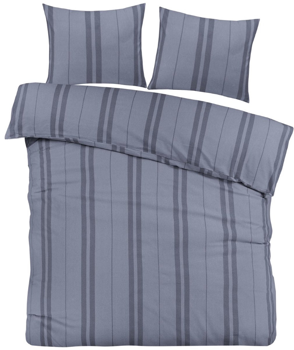 ELMAU Dekbedovertrek flanel 240x200/220 - blauw