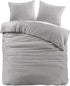 BRIENZ Dekbedovertrek flanel 240x200/220 - grijs