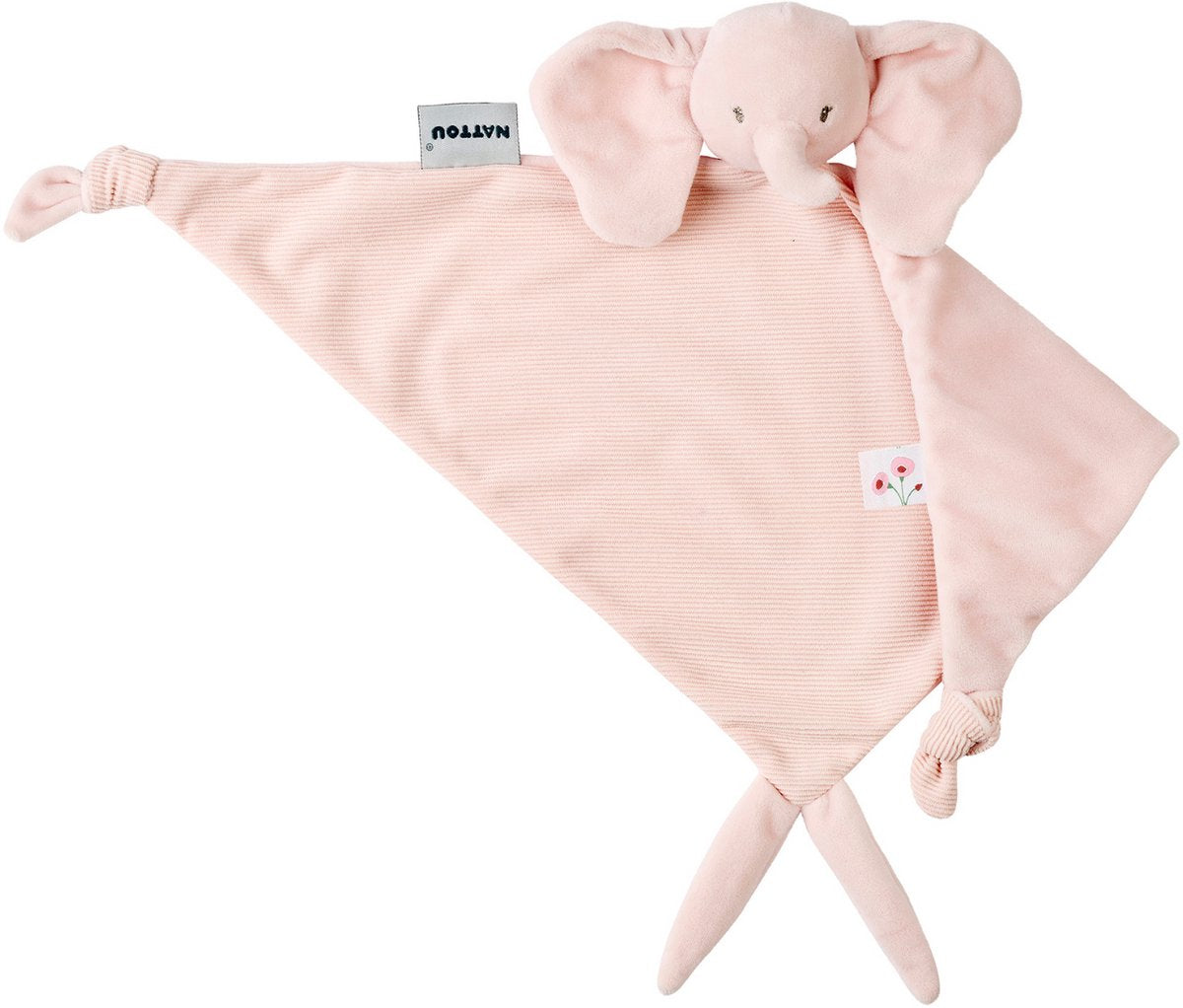 NATTOU Fanfan maxi doudou olifant - corduroy roze