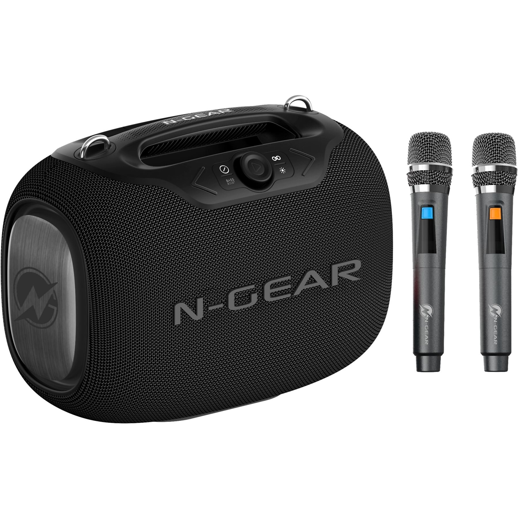 N-GEAR Partybox met verlichting en 2 microfoons NRG600