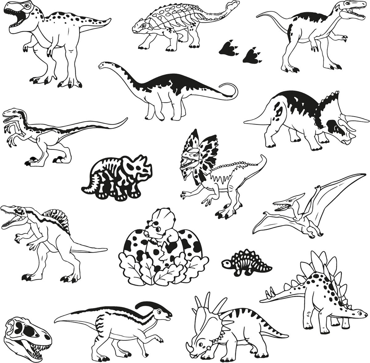ALADINE Stempels - Funny dinosaurussen