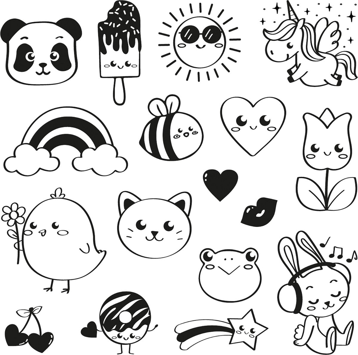 ALADINE Stempels - Funny Kawai