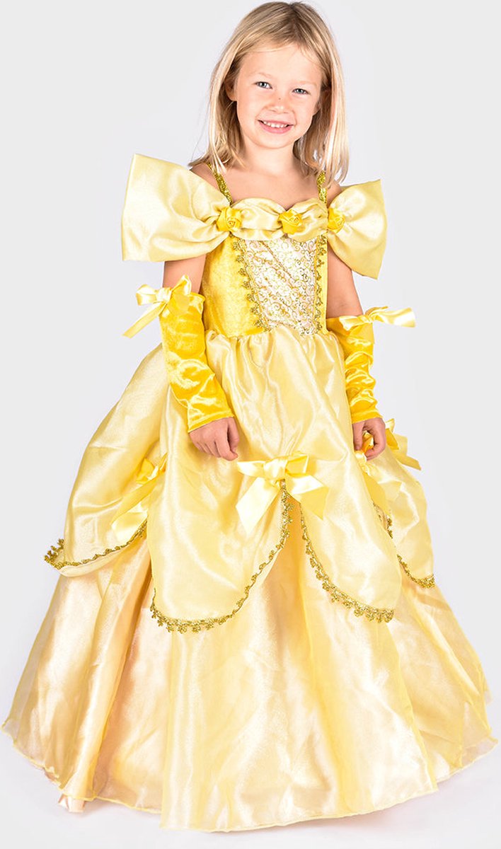 DEN GODA FEN Verkleedjurk geel met accessoires - 4/6jaar