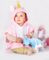DEN GODA FEN Mini cape eenhoorn roze - 1/4jaar