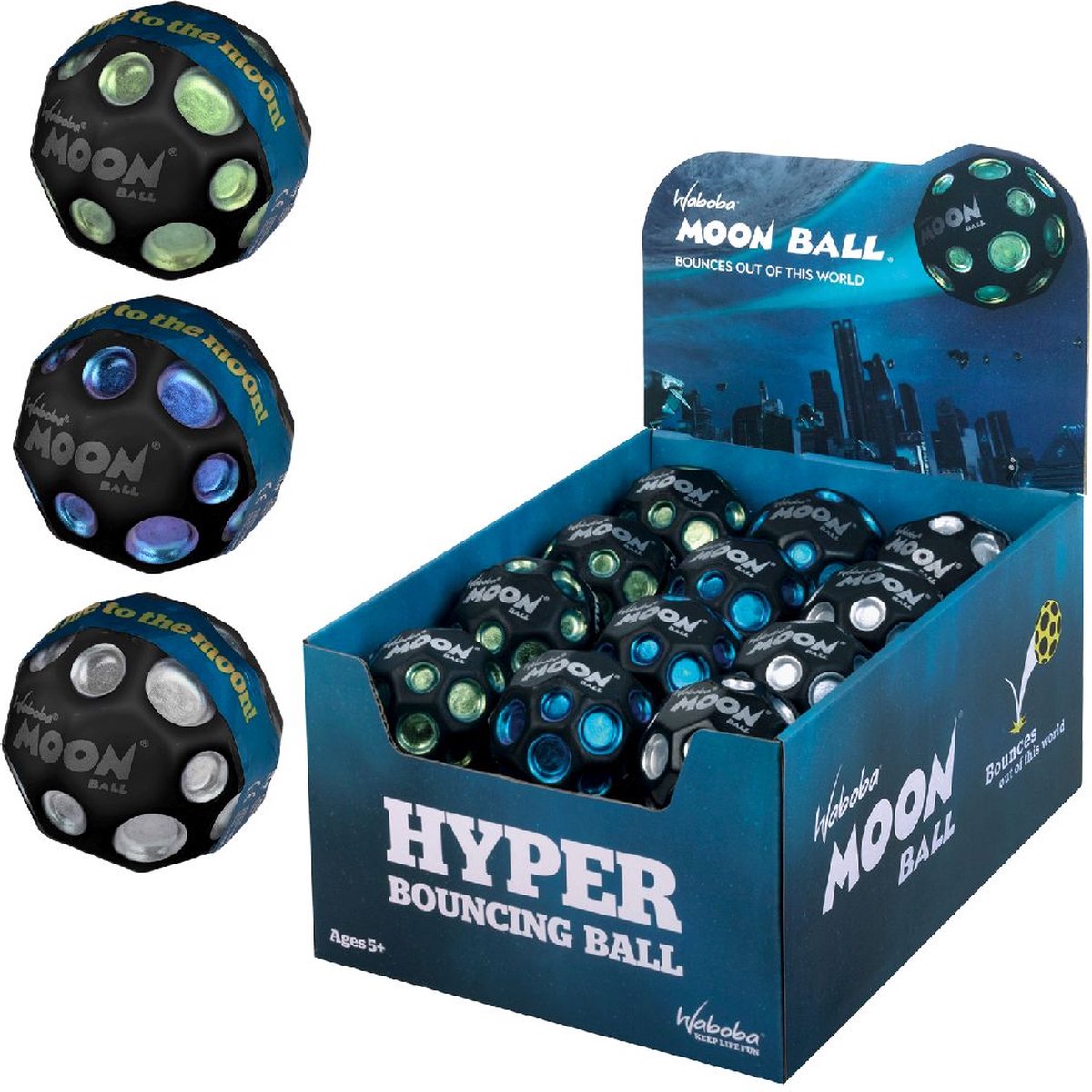 WABOBA Bal - Dark side moon ass. 3 (prijs per stuk)