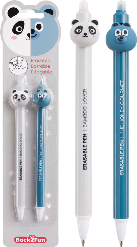 MIQUELRIUS - uitwisbare gelpen "OOPS!" 2st. - Panda/Beer