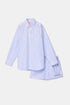 WOODY Kirilove meisjes shortama - blauw gestreept - 12j.