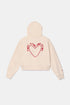 WOODY Kirilove meisjes sweater hoodie - gebroken wit - 12j.