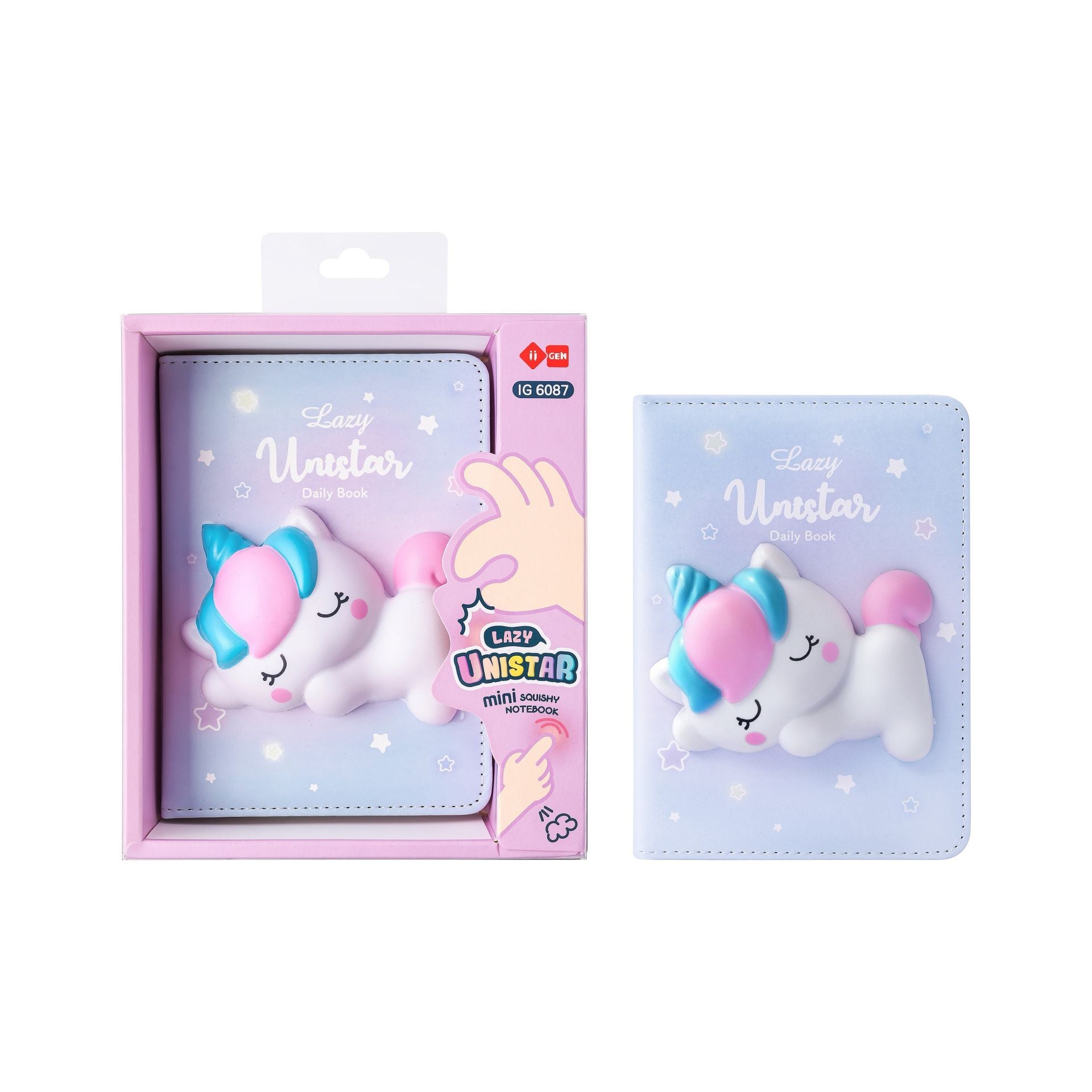 LAZY STARS Squishy notitieboek - unicorn