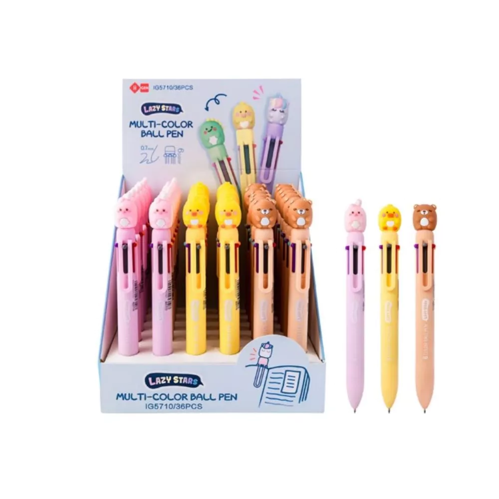 LAZY STARS Multicolor balpen - ass.  (prijs per stuk)