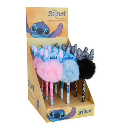 STITCH FLUFFY Uitwisbare pen met pompon - ass. (prijs per stuks)