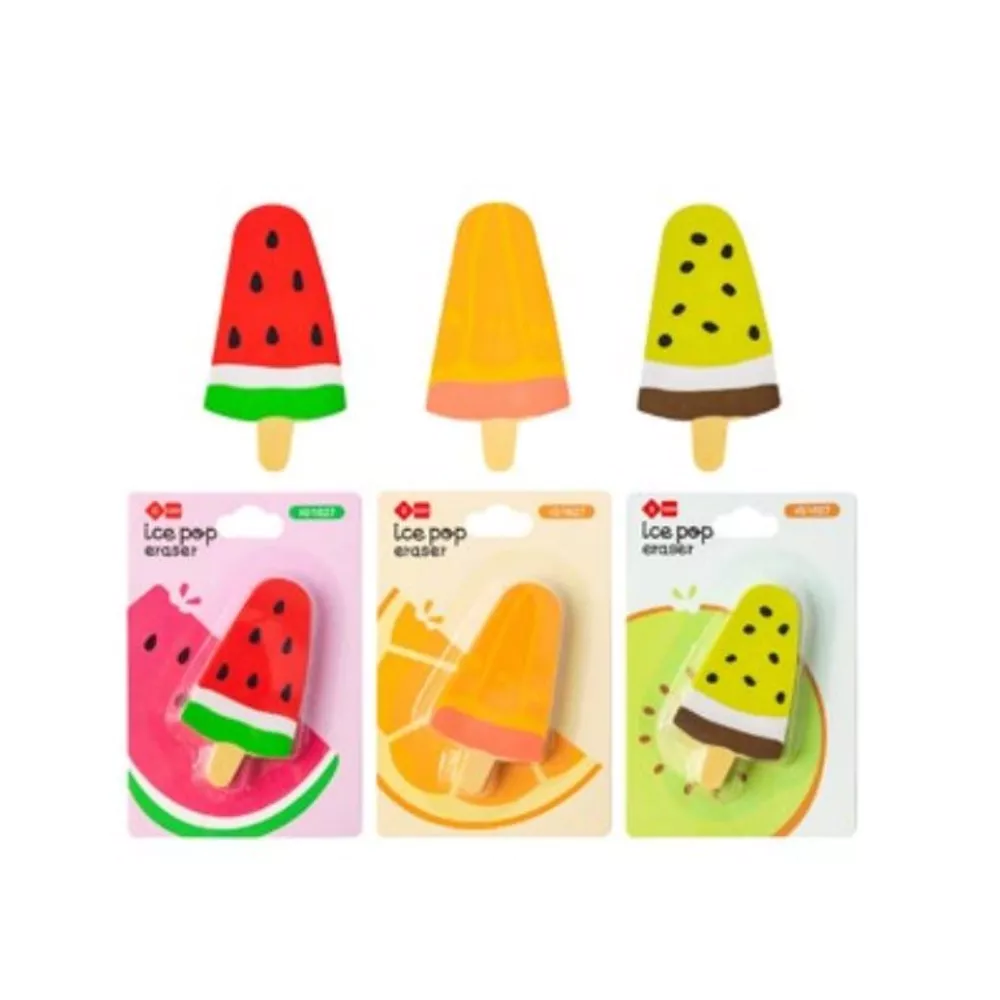 TPR Gum ijs-pop design - ass.  (prijs per stuk)