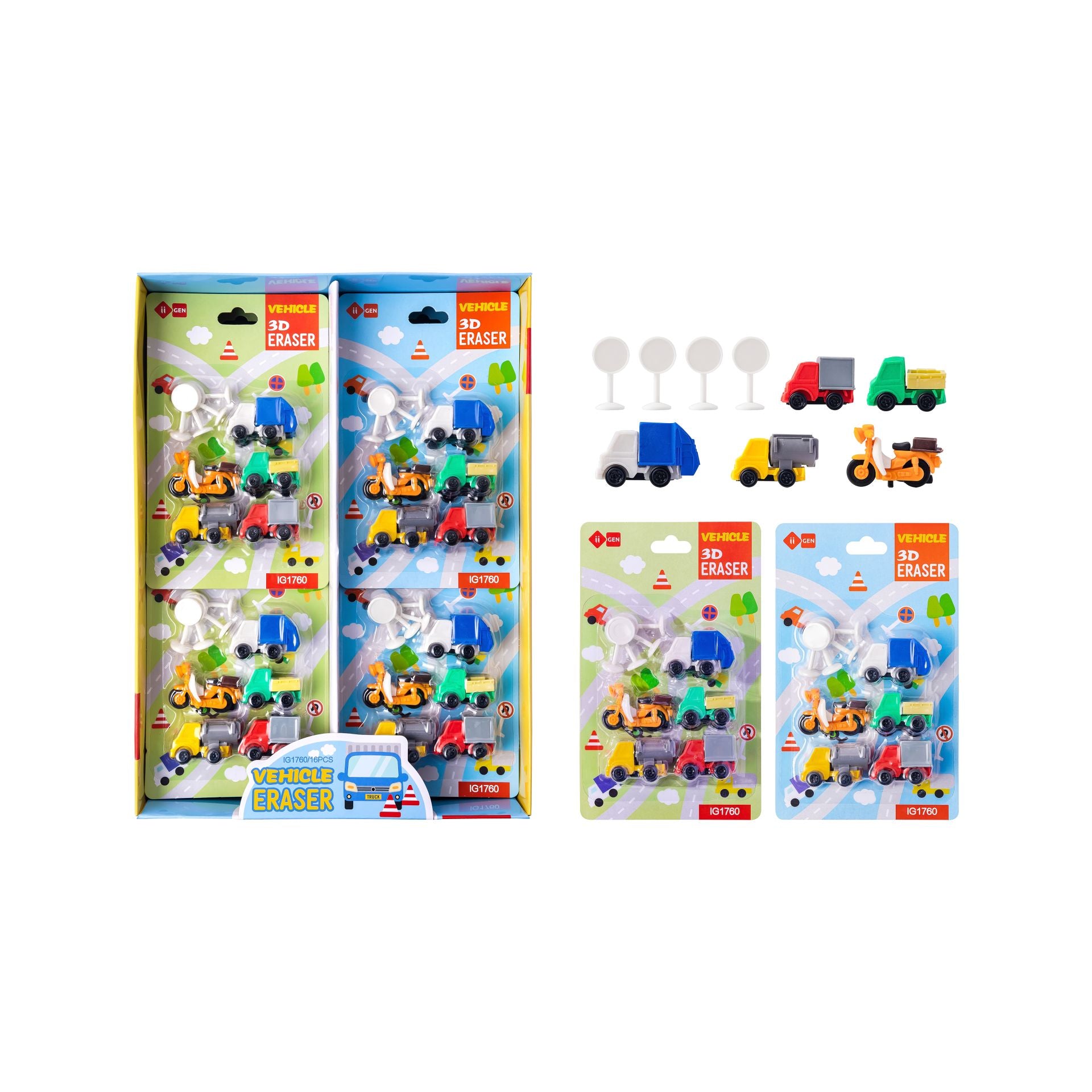 TPR Gum auto design - ass.  (prijs per stuk)