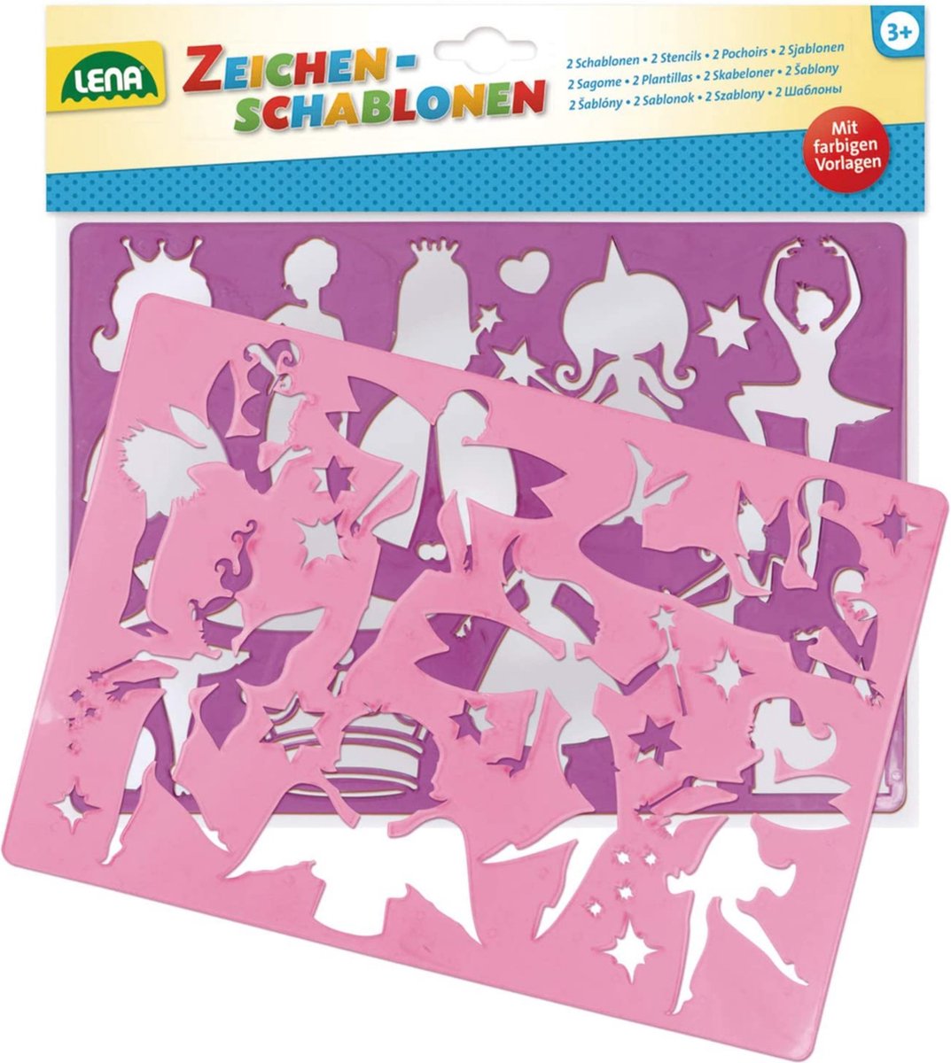 LENA Tekensjablonen - prinsessen en elfjes