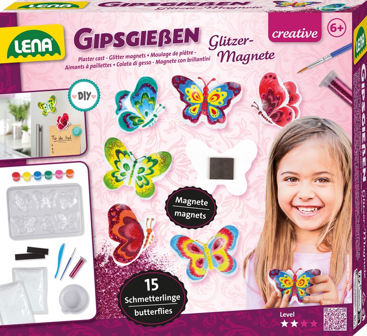 LENA Gipsgieten - glitter