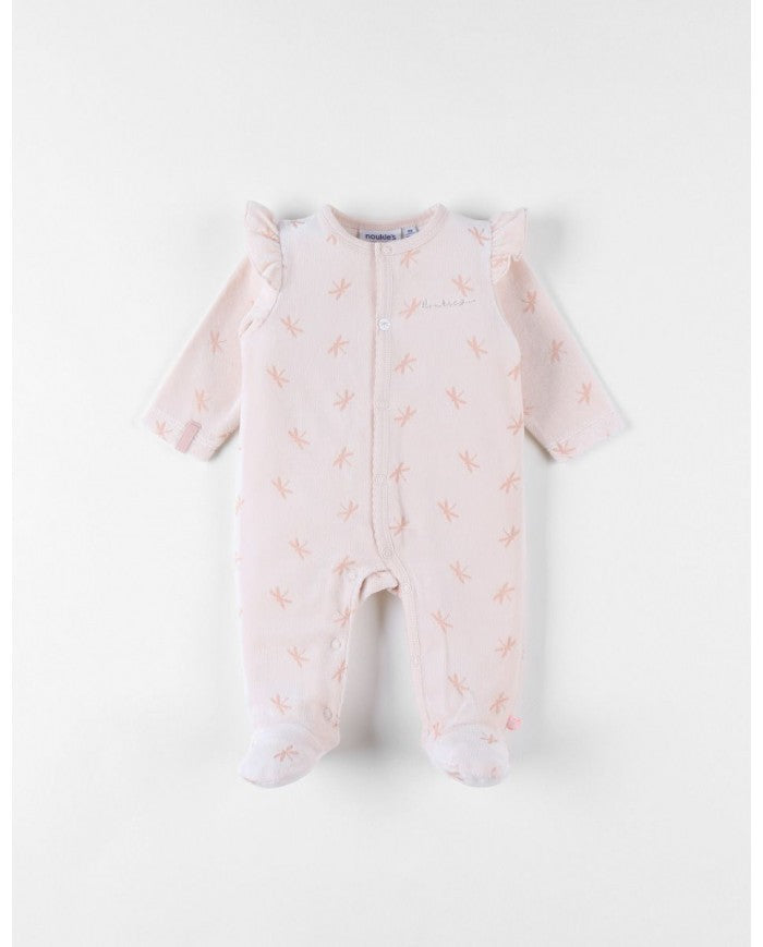 NOUKIES Popsie pyjama fluweel - roze - 1M