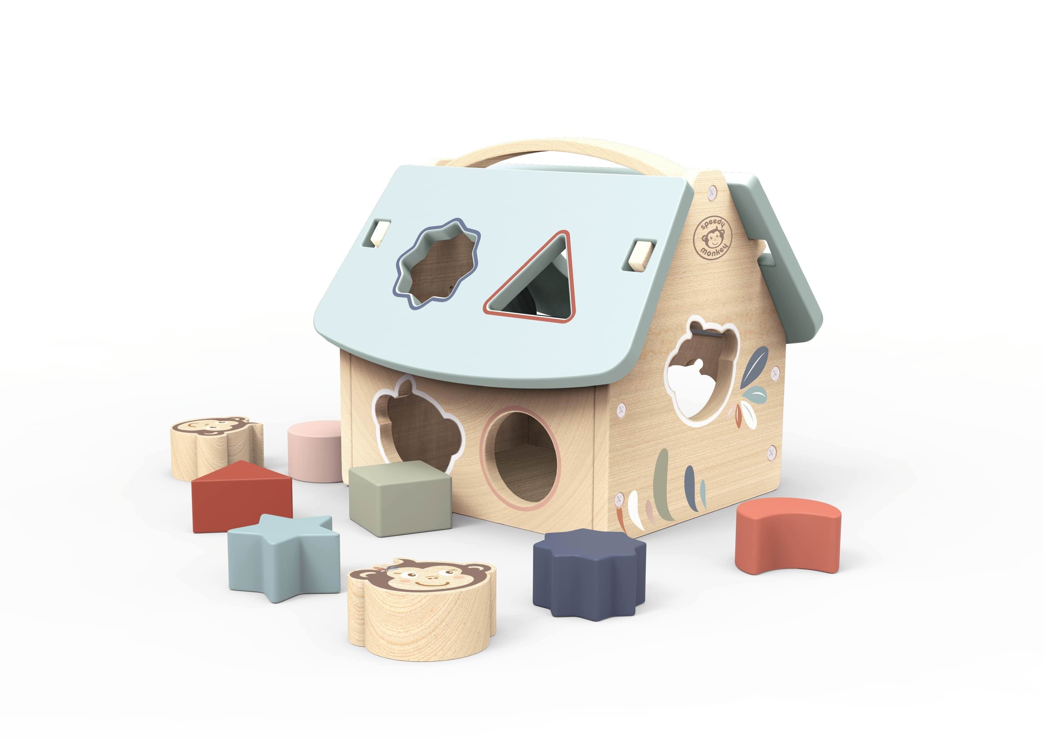 Speedy Monkey - vormsorteerder huis - 8 blokken