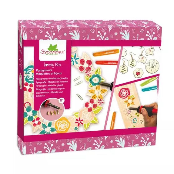 SYCOMORE Lovely box - pyrography model en jewell