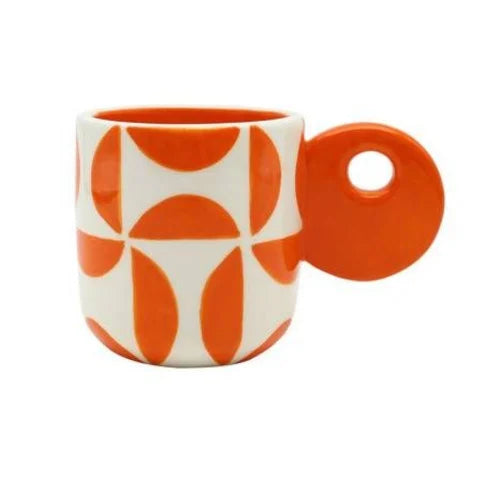 QUE RICO Leonor mug - groovy grids