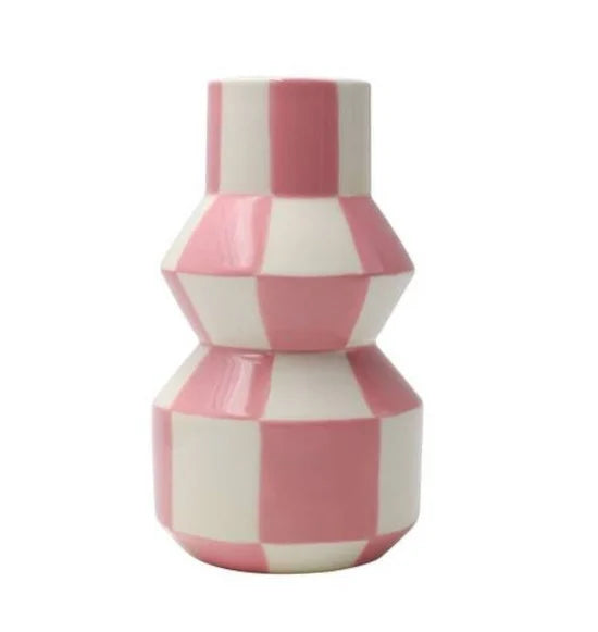 QUE RICO Celestino vas - squares & stripes