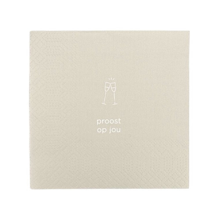 LEEFF Servetten - 25x25cm - Proost op jou
