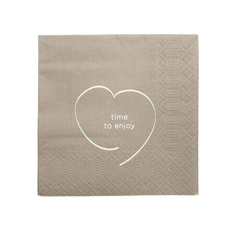 LEEFF Servetten - 25x25cm - Time to enjoy