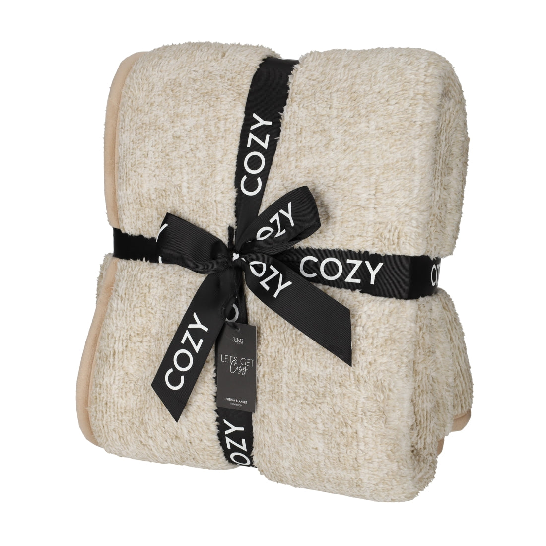 JENS Sherpa plaid - 160x130cm - taupe