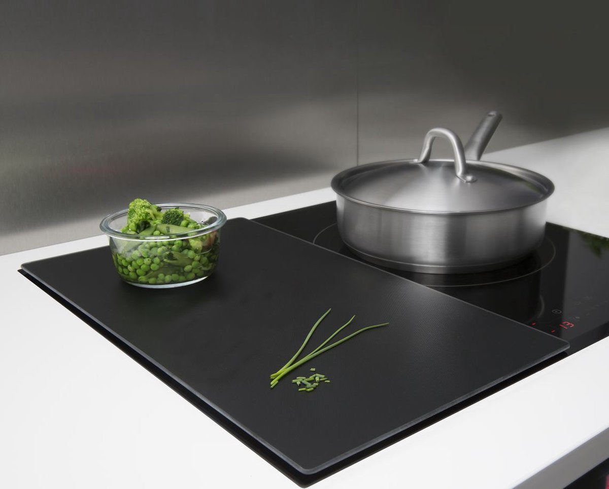 PEBBLY Beschermplaat voor kookplaat - 50x28cm - zwart