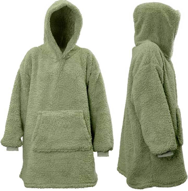 UNIQUE Teddy hoodie - 70x50x87cm - tea green 8501009TEA