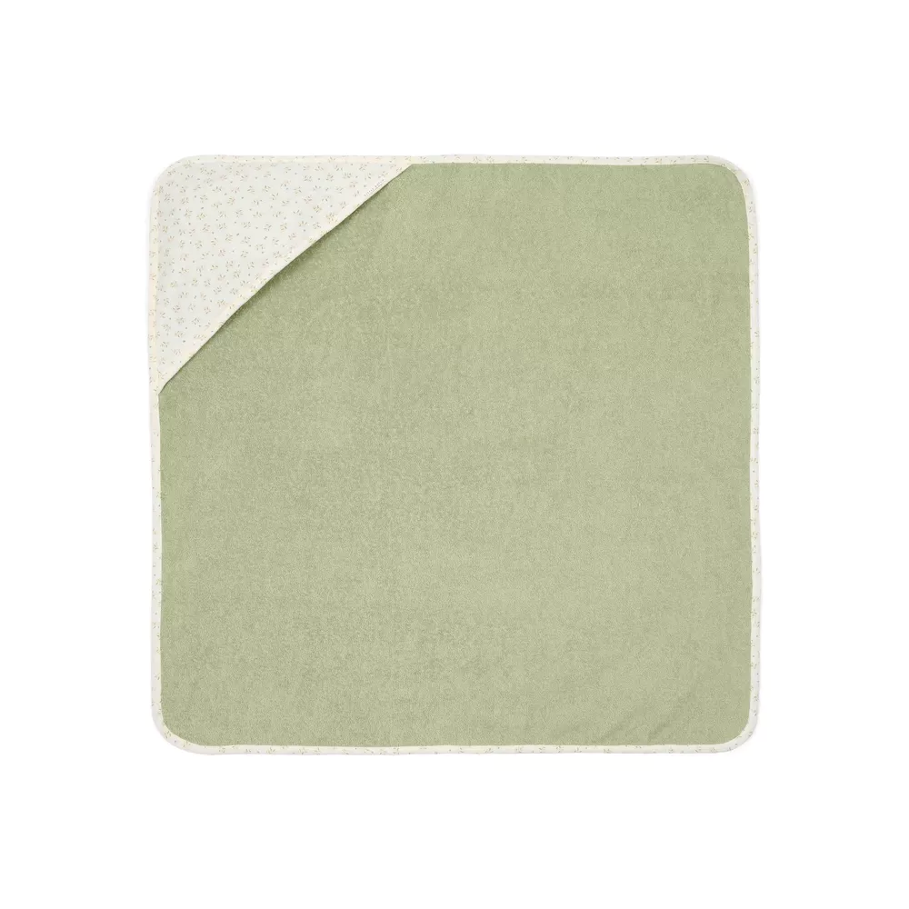 LITTLE DUTCH Badcape - 75x75cm - groen/blueberry leaves