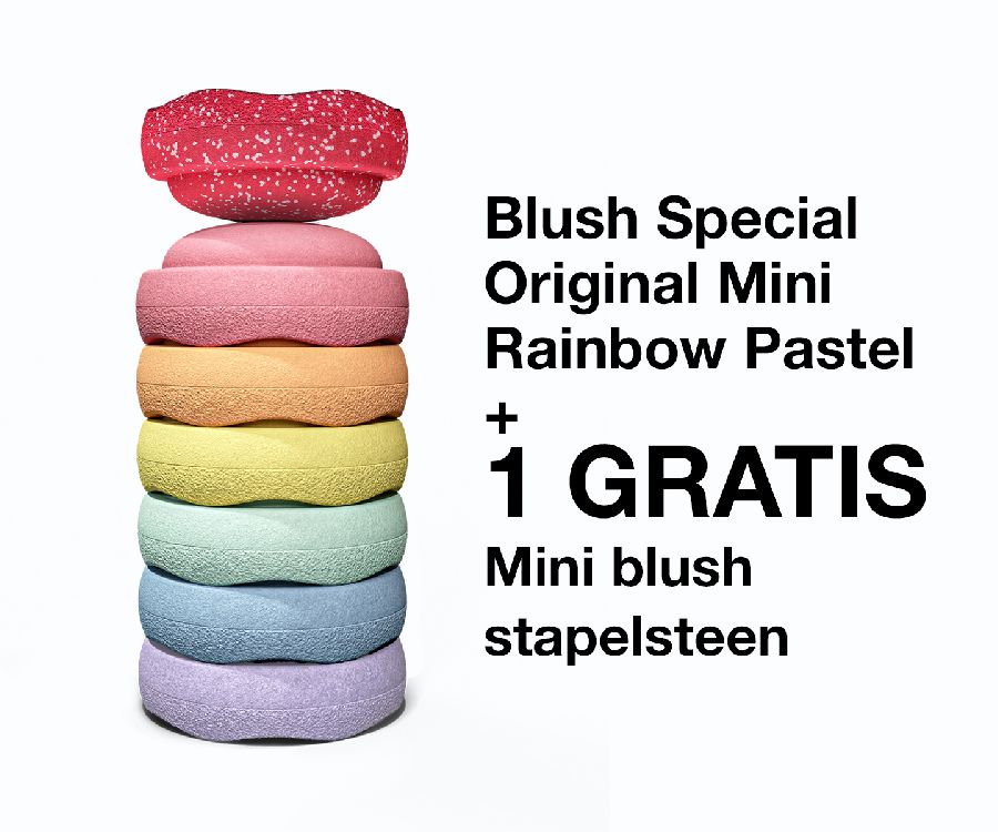 STAPELSTEIN Special original mini regenboog classic - pastel blush