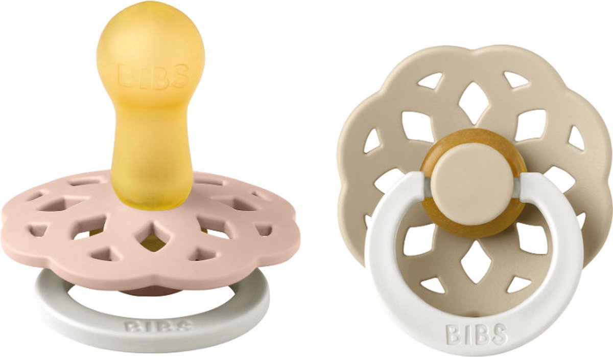 BIBS Fopspeen 2st - maat 2 - glowdark blush/vanilla
