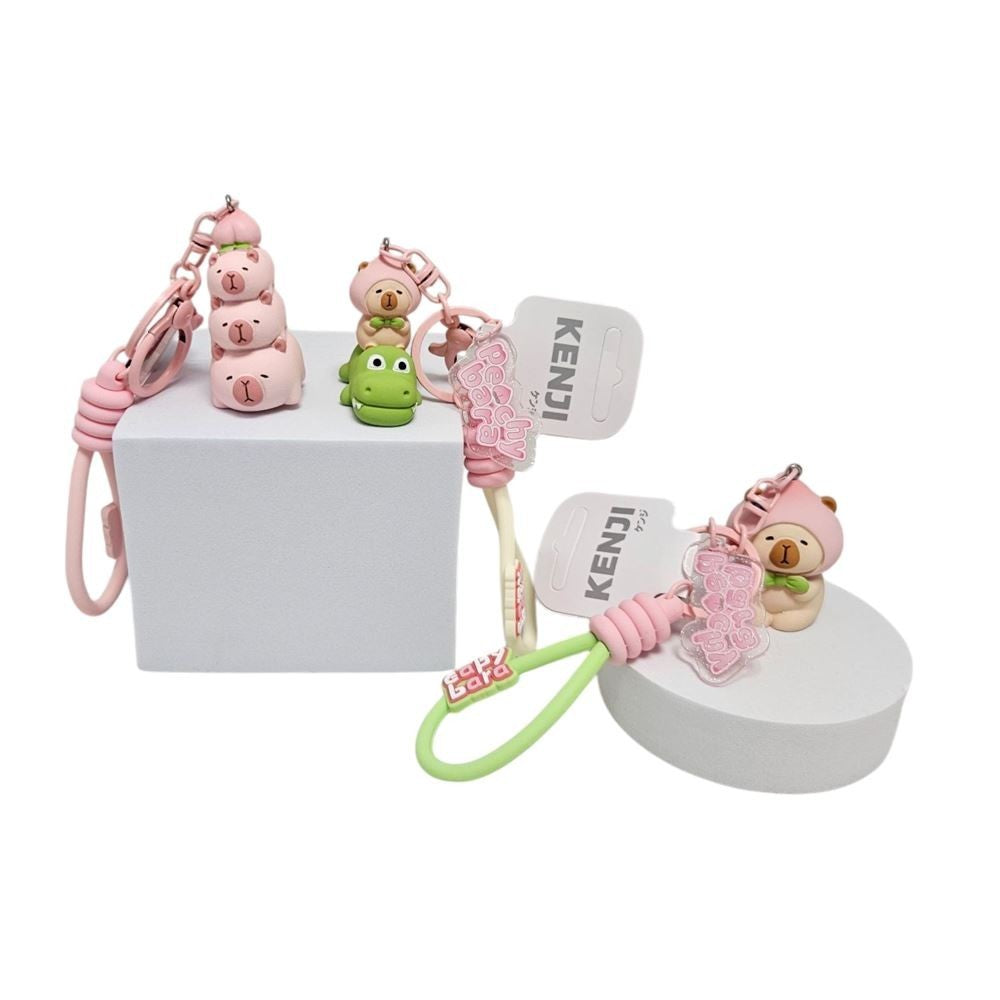 KENJI Sleutelhanger - capybara pink (prijs per stuk)