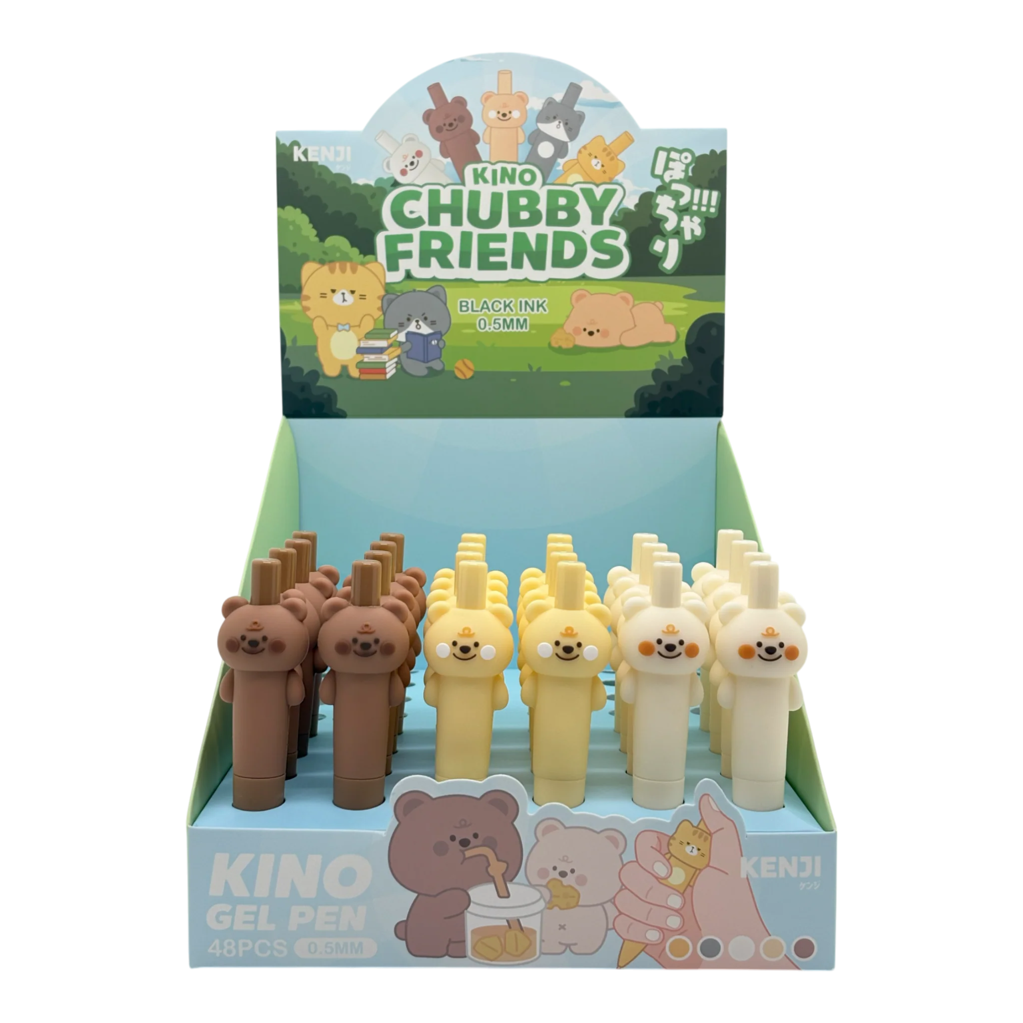 KENJI Gel pen kino chubby bear cheese (prijs per stuk)