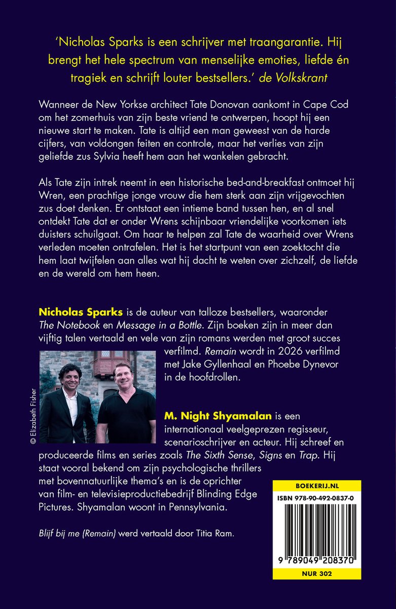 Blijf bij me (Remain) - Nicholas Sparks