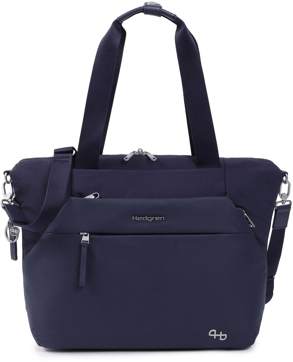 HEDGREN KICHO - HORIZONTAL Draagtas EXP 35cm RFID - PEACOAT BLUE