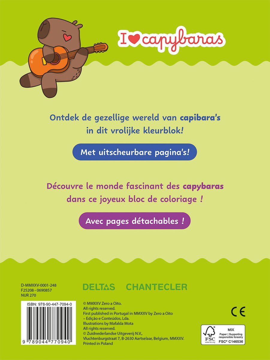 I love Capybaras Color kleurblok