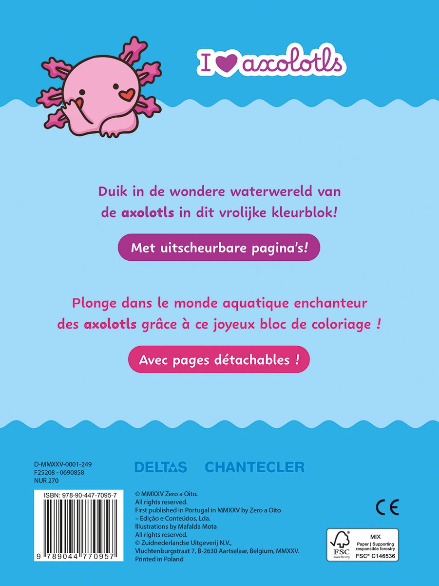 I love Axolotls Color kleurblok