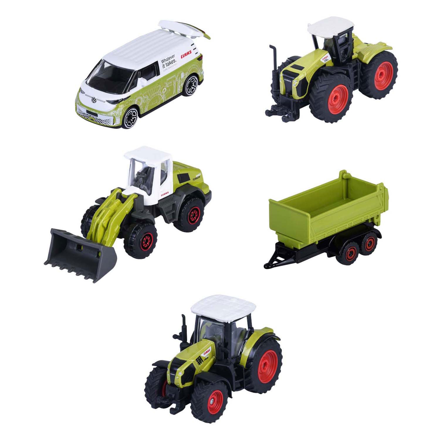 MAJORETTE Claas Farm tractoren - 5st.