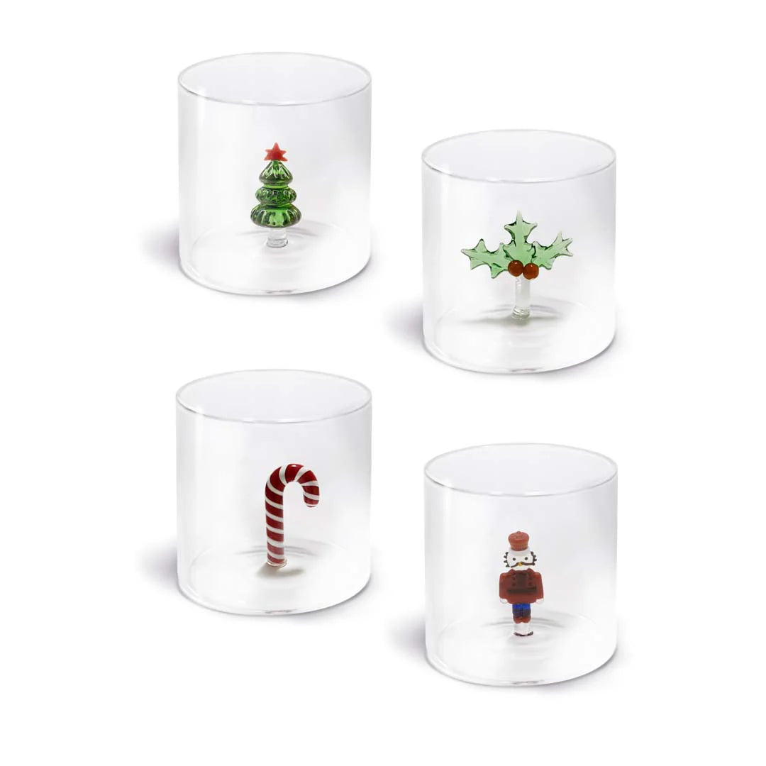 WD Glas 250ml in borosilicaat glas - kerst deco ass.  (prijs per stuk)