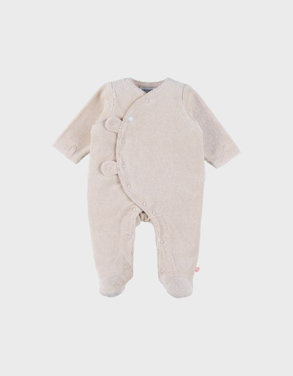 NOUKIES Pyjama fluweel - beige - 6m