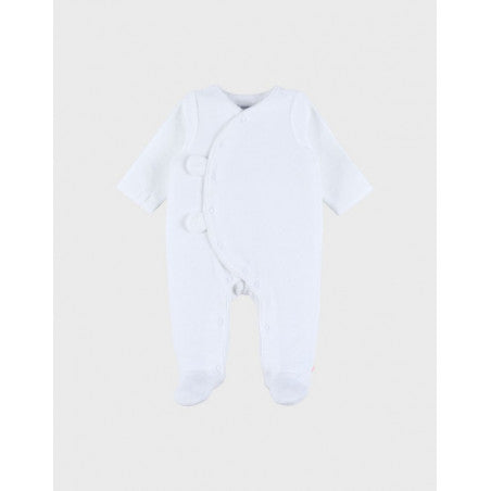 NOUKIES Pyjama fluweel - wit - 3m