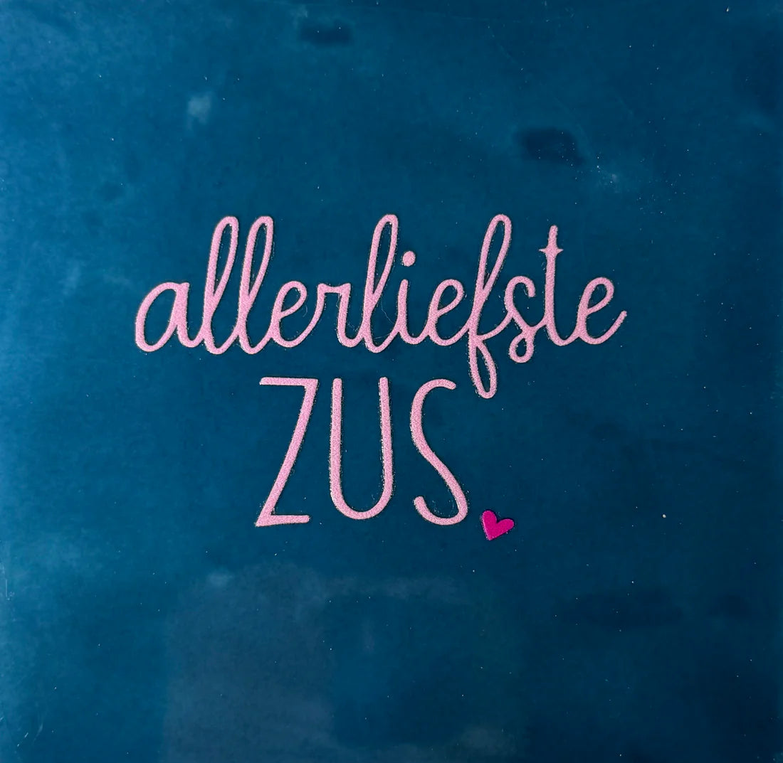 YETT Tegeltje - Allerliefste zus - d. blauw/roze